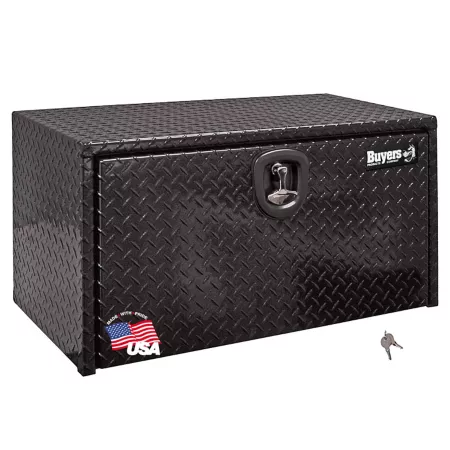 Buyers Products Black Diamond Tread Aluminum Truck Box 24 in x 24 in x 24 in. Underbody Truck Tool Boxes