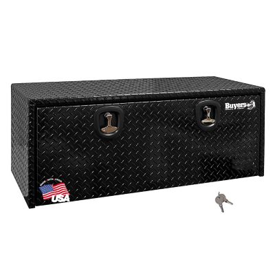 Buyers Products 24 in. x 24 in. x 48 in. Diamond Tread Aluminum Underbody Truck Box, Black