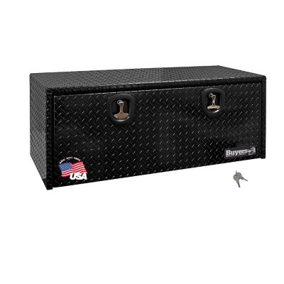 Buyers Products Diamond Tread Aluminum Underbody Truck Box, 24 in. x 24 in. x 60 in., Black