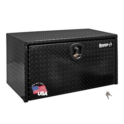 Buyers Products 14 in. x 16 in. x 24 in. Diamond Tread Aluminum Underbody Truck Box, Black