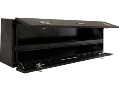 Image showing  72 in. x 23 in. x 15 in. Black Diamond Tread Aluminum Contractor Truck Tool Box