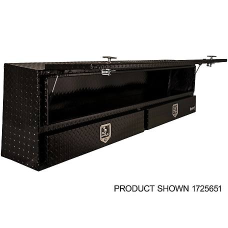 Buyers Products 72 in. Diamond Tread Aluminum Contractor Truck Tool Box with Drawer, Black