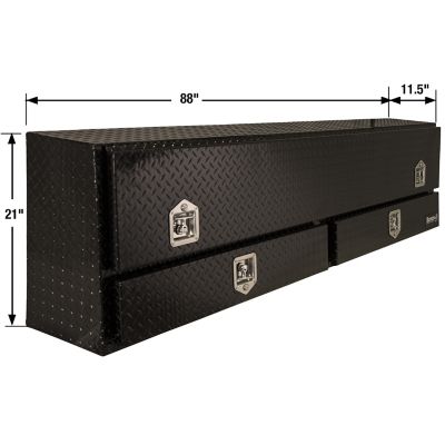 Image showing 5 th Buyers Products 88 in. x 13.5 in. x 21 in. Black Diamond Tread Aluminum Contractor Truck Box with Drawers