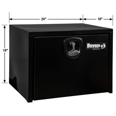 Image showing 7 th Buyers Products Steel Underbody Truck Box with 3-Point Latch, 18 in. x 18 in. x 24 in., Black