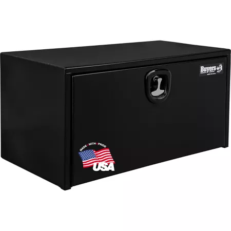 Buyers Products 18 in x 18 in x 30 in Black Steel Underbody Truck Box with 3-Point Latch Underbody Truck Tool Boxes