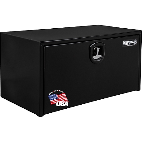 Buyers Products 18 in. x 18 in. x 36 in. Steel Underbody Truck Box, 3-Point Latch, Black