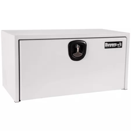 Buyers Products 18 in x 18 in x 30 in Steel Truck Box White 3-Point Latch Underbody Truck Tool Boxes