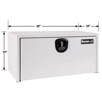 Image showing  Steel Underbody Truck Box with 3-Point Latch, 18 in. x 18 in. x 30 in., White