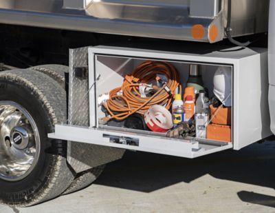 Image showing  Steel Underbody Truck Box with 3-Point Latch, 18 in. x 18 in. x 36 in., White