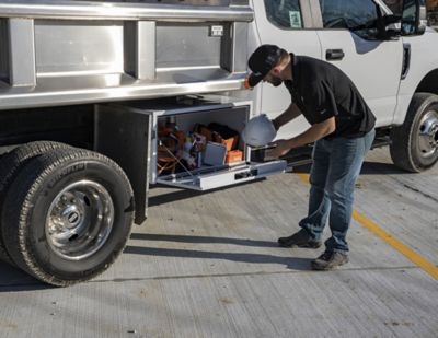 Image showing 6 th Buyers Products Steel Underbody Truck Box with 3-Point Latch, 18 in. x 18 in. x 36 in., White