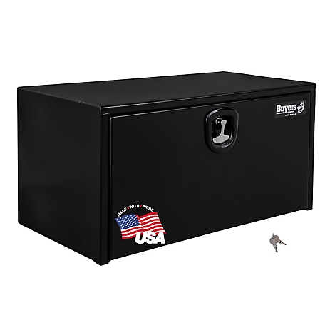 Buyers Products 24 in. x 24 in. x 30 in. Black Steel Underbody Truck Box with 3-Point Latch