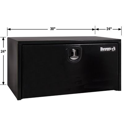 Image showing  Steel Underbody Truck Box with 3-Point Latch, 24 in. x 24 in. x 30 in., Black