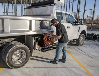 Image showing  Steel Underbody Truck Box with 3-Point Latch, 24 in. x 24 in. x 30 in., Black