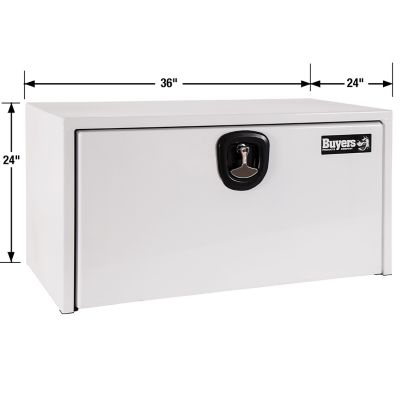 Image showing  Steel Underbody Truck Box with 3-Point Latch, 24 in. x 24 in. x 36 in., White