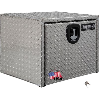 Buyers Products 18 in. x 18 in. x 24 in. Diamond Tread Aluminum Underbody Truck Box, 3-Point Latch