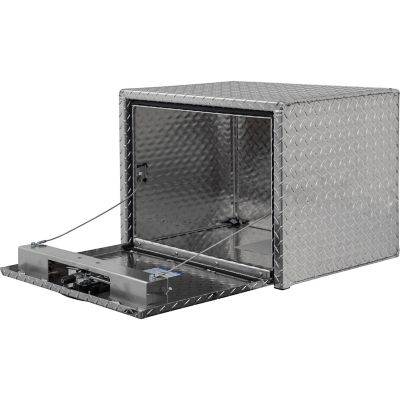 Image showing  Diamond Tread Aluminum Underbody Truck Box with 3-Point Latch, 18 in. x 18 in. x 24 in.