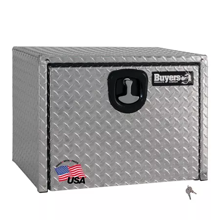 Buyers Products 18 in x 18 in x 30 in Diamond Tread Aluminum Truck Box 3-Point Latch Underbody Truck Tool Boxes