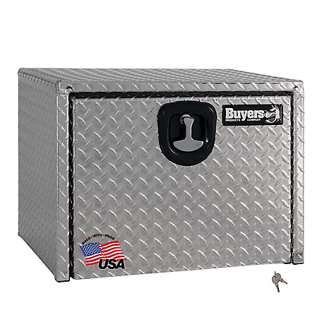 Buyers Products 18 in. x 18 in. x 30 in. Diamond Tread Aluminum Underbody Truck Box, 3-Point Latch