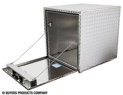 Image showing  Diamond Tread Aluminum Underbody Truck Box with 3-Point Latch, 18 in. x 18 in. x 30 in.