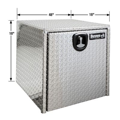 Image showing  Diamond Tread Aluminum Underbody Truck Box with 3-Point Latch, 24 in. x 24 in. x 24 in.