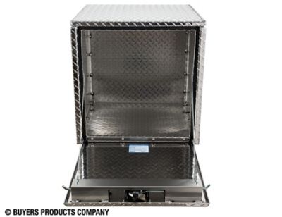 Image showing  Diamond Tread Aluminum Underbody Truck Box with 3-Point Latch, 24 in. x 24 in. x 24 in.