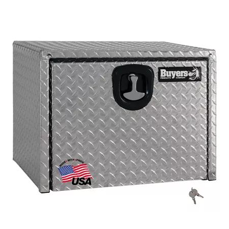 Buyers Products 24 in x 24 in x 30 in Diamond Tread Aluminum Truck Box 3-Point Latch Underbody Truck Tool Boxes