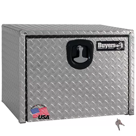 Buyers Products 24 in x 24 in x 36 in Diamond Tread Aluminum Truck Box 3-Point Latch Underbody Truck Tool Boxes