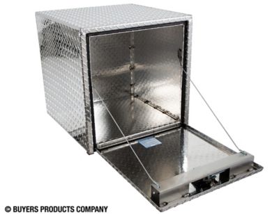 Image showing  Diamond Tread Aluminum Underbody Truck Box with 3-Point Latch, 24 in. x 24 in. x 36 in.