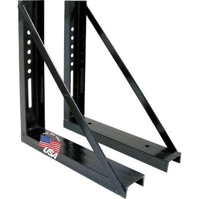 Buyers Products 18 in. x 18 in. Welded Structural Steel Mounting Brackets, Black