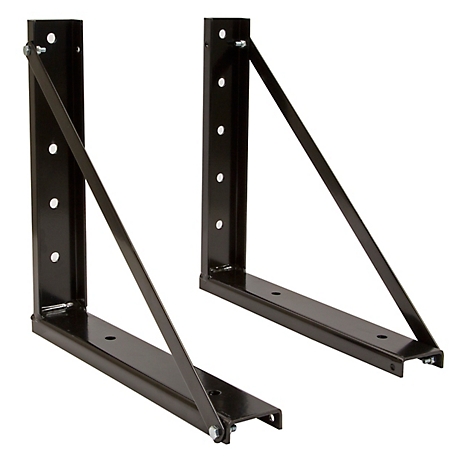 Buyers Products 18 in. x 18 in. Welded Structural Steel Mounting Brackets, Black