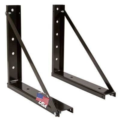 Buyers Products 18 in. x 18 in. Bolted Structural Steel Mounting Brackets, Black