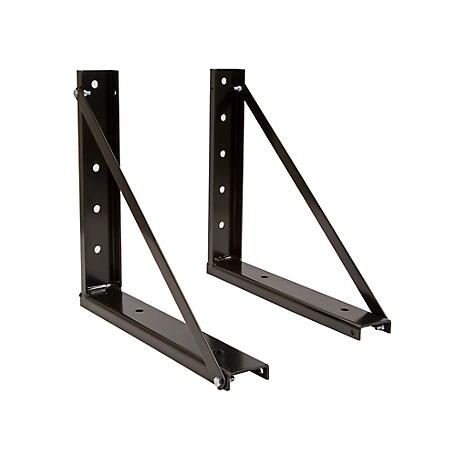 Buyers Products 18 in. x 18 in. Bolted Formed Steel Mounting Brackets, Black