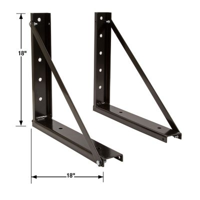 Image showing  18 in. x 18 in. Bolted Formed Steel Mounting Brackets, Black
