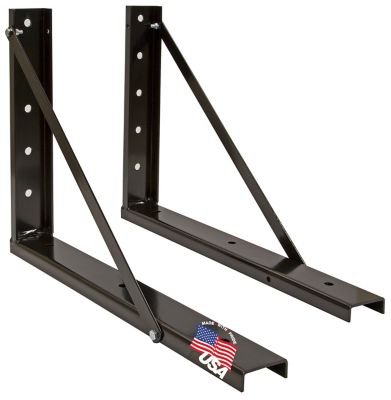 Buyers Products Bolted Structural Steel Mounting Brackets, Black, 18 in. x 24 in.