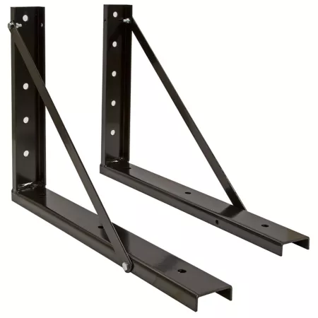 Buyers Products Bolted Structural Steel Mounting Brackets Black 18 in x 24 in. Cargo Carrier Mounting Kits