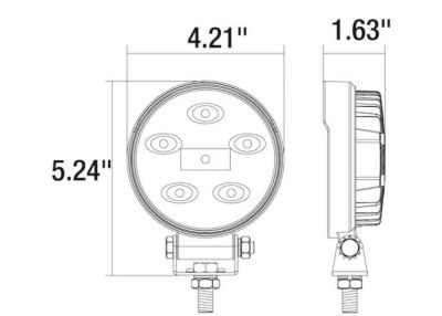 Image showing 8 th Buyers Products 4.625 in. Clear Round Flood Light, 1492130