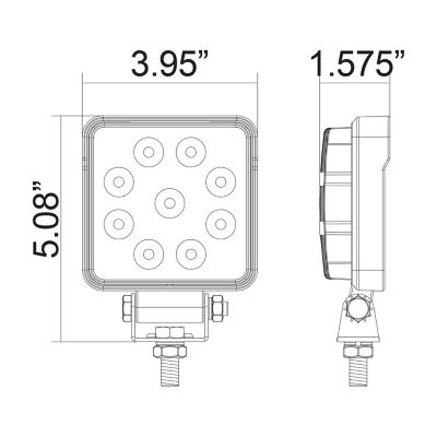 Image showing  4 in. Clear Square LED Spot Light