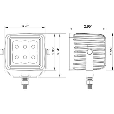 Image showing 6 th Buyers Products 3.75 in. Clear Square Flood Light