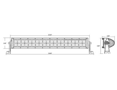 Image showing 5 th Buyers Products 22.375 in. Clear Curved Combination Spot/Flood Light Bar