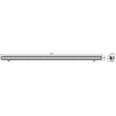 Image showing 5 th Buyers Products 50.875 in. Clear LED Straight Single-Row Combination Spot/Flood Light Bar