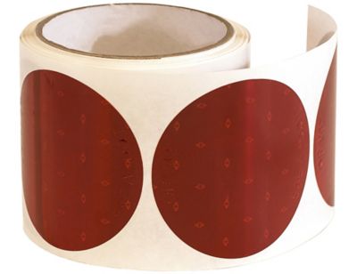 Image showing  Round DOT Stick-On Trailer Reflectors, 3 in., Red
