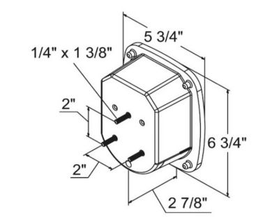Image showing  5.75 in. 12V Rectangular Stop/Turn/Tail Light with 34 LEDs, Red