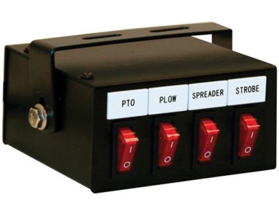 Buyers Products 4-Function Backlit Pre-Wired Truck Switch Box Fused with Relay and Circuit Breaker