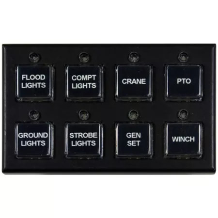 Buyers Products 8-Function Pre-Wired Switch Panel Tractor Ignition & Starter Parts