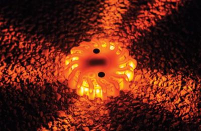 Image showing  Company 4 in. Round Rechargeable Strobe/Flare Kit with 6 Flares and Charging Case