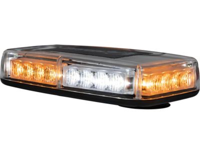 Image showing  11 in. Amber/Clear LED Mini Light Bar with Stud Mount and Magnetic Mount