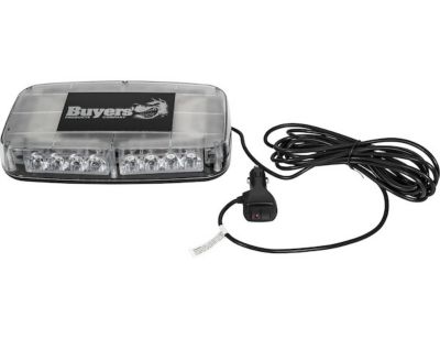 Image showing 7 th Buyers Products 11 in. Amber/Clear LED Mini Light Bar with Stud Mount and Magnetic Mount