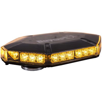 Buyers Products 17 in. Amber LED Octagonal Mini Light Bar with Magnetic Mount and 25 Flash Patterns