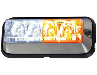 Buyers Products 4.875 in. Amber/Clear Rectangular Strobe Light with 4 LEDs