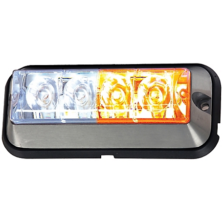 Buyers Products 4.875 in. Amber/Clear Rectangular Strobe Light with 4 LEDs